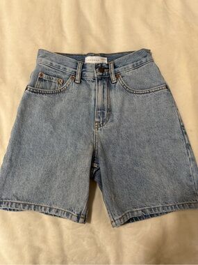 Topshop Light Blue High-Waist Denim Shorts